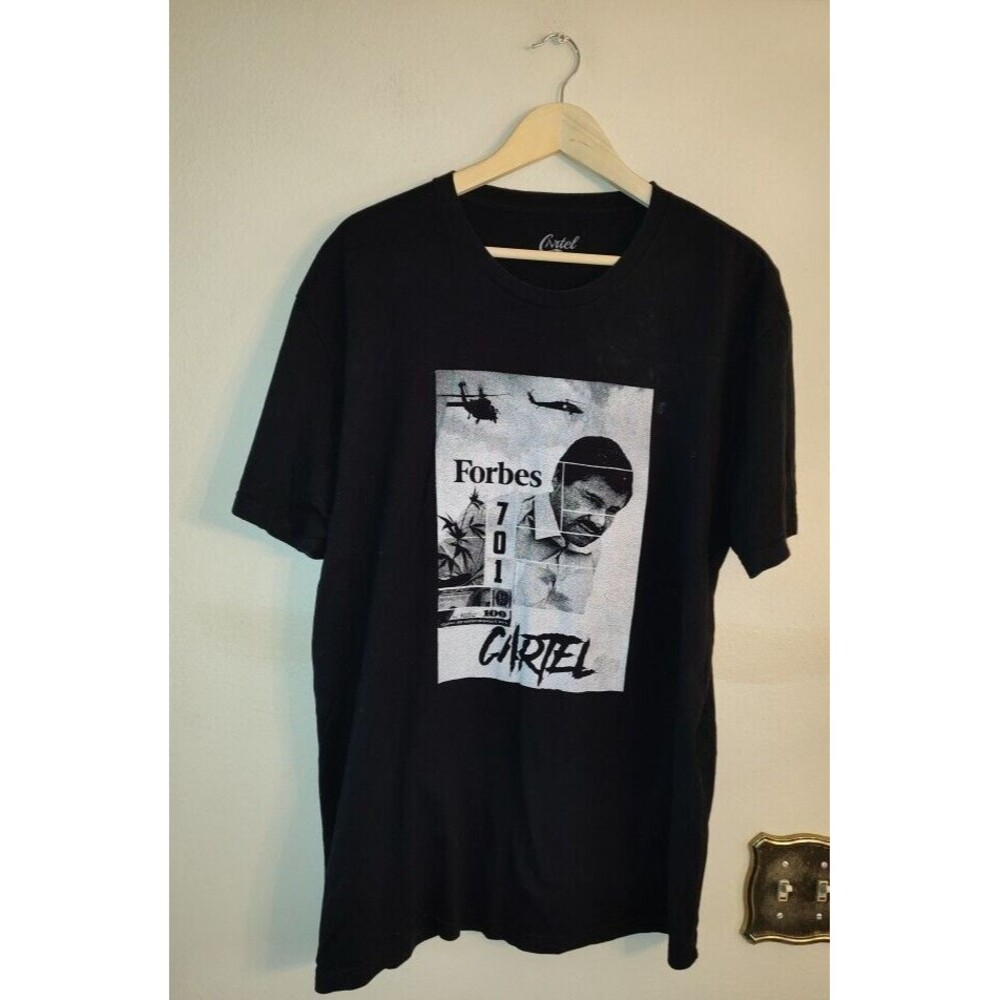 Men's Cartel El Chapo Forbes 701 Black T Shirt Size XL